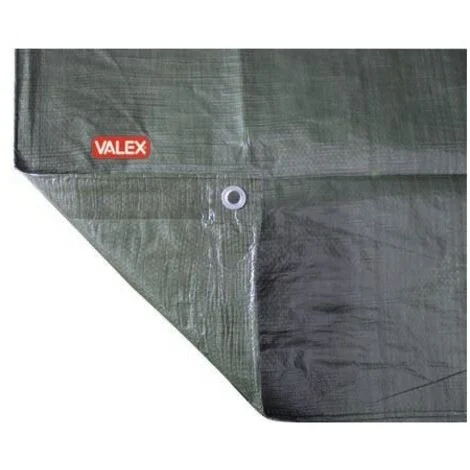 Telo impermeabile con occhielli VALEX 1454277 in polietilene - 90 g/m² - 4x6 m