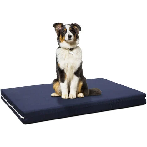 EVERGREENWEB - Cuccia Cane da Interno lettino per cani taglia Piccola, Materasso per animali. Tappeto Cane, Cuscino per Cane sfoderabile e traspirante. Made in Italy - Petlove Blu - misura SMALL