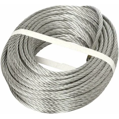 FUNE COMMERCIALE CAVO CORDA ACCIAIO ZINCATO 72 FILI 25 MT 8MM 1200KG PARANCO 165