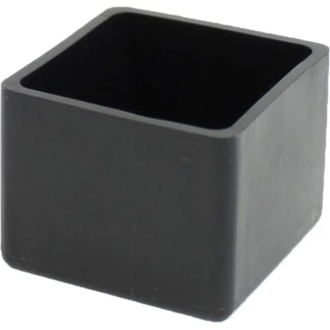 Set di 4 piedini in gomma neri quadrati da 50 mm – Protezioni per gambe di mobili – Facili da installare su sedie e tavoli