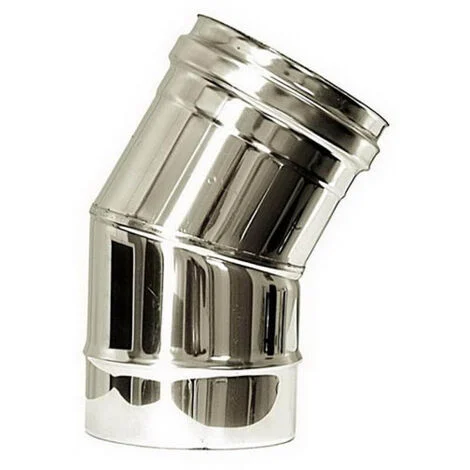 Curva 30 canna fumaria DN 100 tubo acciaio inox 316