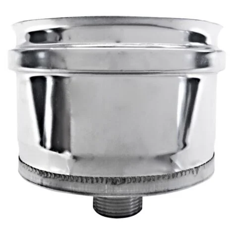 Tappo raccogli condensa canna fumaria DN250 tubo acciaio inox 316