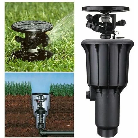 Irrigatore a nebulizzazione automatico con testina a scomparsa rotante per giardino e prato, ugello integrato da 1/2/3/4 di pollice.
