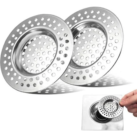 Filtro per lavello cucina in acciaio inossidabile, filtro capelli doccia, scarico lavello, griglia e tappo vasca da bagno