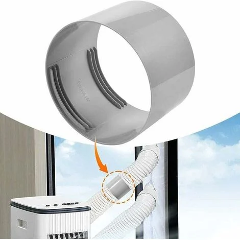 Adattatore per tubo di scarico di condizionatore portatile da 130 mm – Plastica ABS – Ottimizza il raffreddamento – Compatibile con finestre e pareti -Crezuo