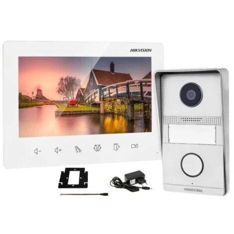 Hikvision DS-KIS101-P Kit Videocitofono Monofamiliare Intercom Analogico 2 Fili 2 Megapixel