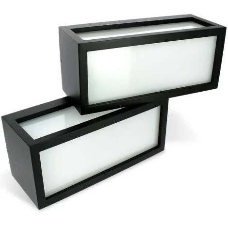 Set di 2 applique da esterno NEWPORT E27 nere