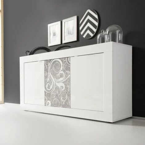 Madia HIT Linea Fancy finitura Bianco lucido con Serigrafia