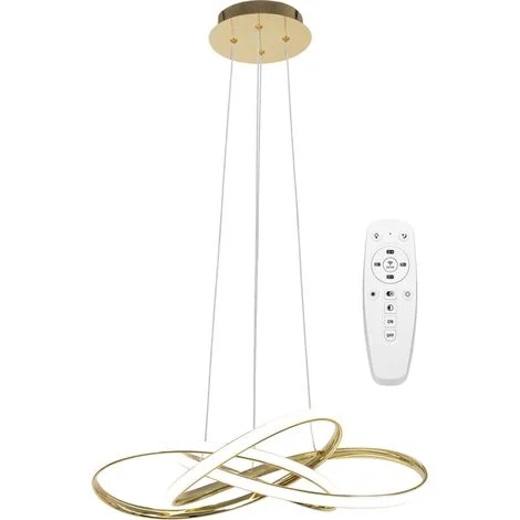 LAMPADA A SOSPENSIONE APP815-CP MODERNO NODE ORO LED + TELECOMANDO 1-PUNTI LUCE 70 W 60X60X13CM REGOLABILE