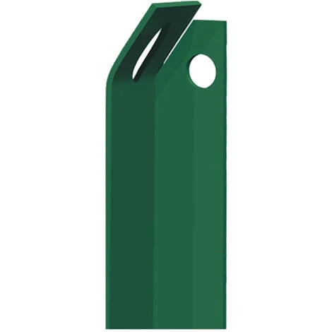 Saetta di tensione per recinzione in acciaio con fori per fissaggio rete metallica elettrosaldata -150 cm / Plastificata Verde
