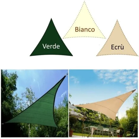 VELE OMBRA AMALFI BIANCOPANNA 3X3X3MT
