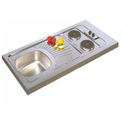 Kit lavello 100 x 60, con fornelli elettrici Domino 2
