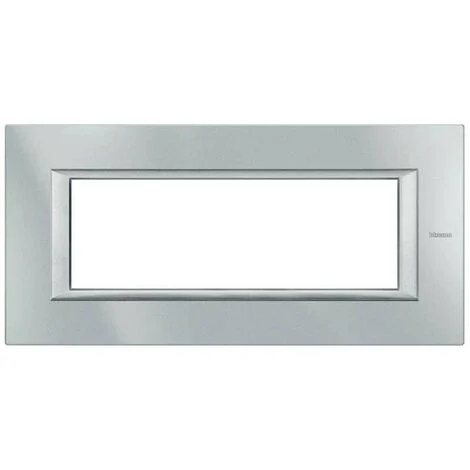 Placca Axolute Monochrome tech in Metallo 6 Moduli Bticino HA4806HC