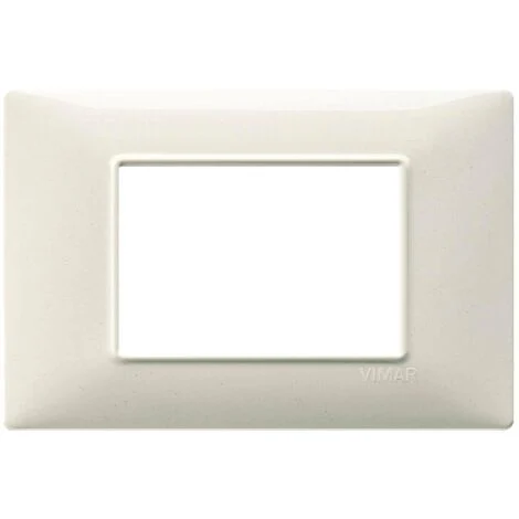 Vimar Plana placca 3 moduli colore bianco granito 14653.06