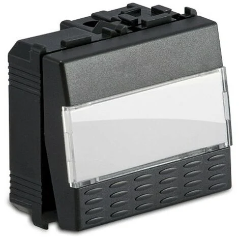 Pulsante Portanome 1P 16A Grigio Modo ( MASTER cod. 31040 )