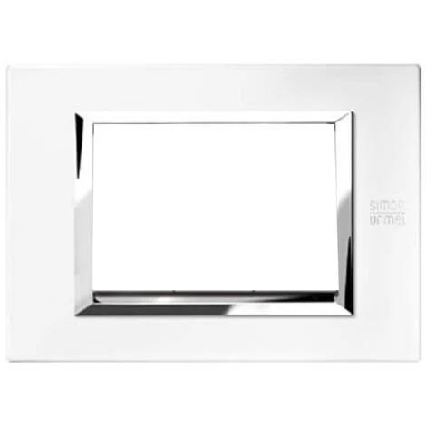 Simon urmet placca zama colore bianco perla 3 moduli 13903.bp