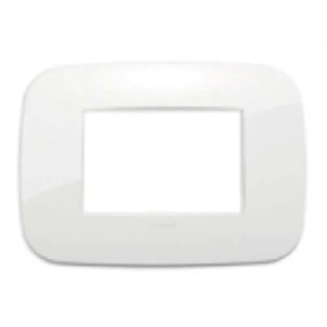 Placca Vimar Arke 3 moduli round bianco 19683.84