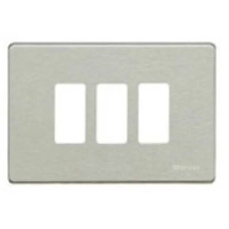 Bticino magic placca 3 posti colore oxidal in alluminio 503/3/x