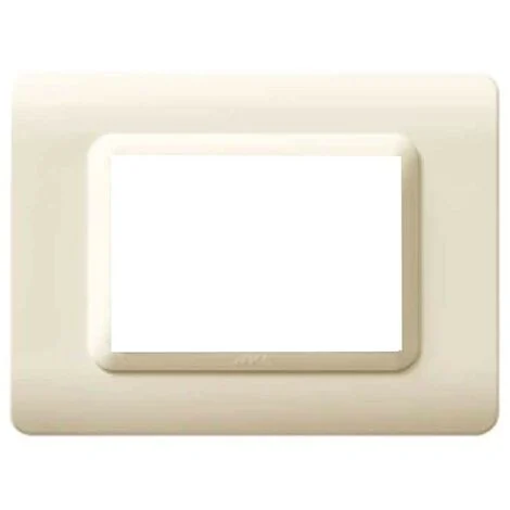 Placca Ave Tecnopolimero Sistema 44 Sabbia cornice sabbia 3 moduli 44PY03SA