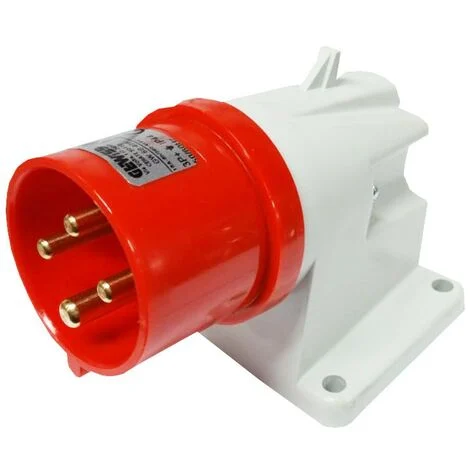 Spina fissa da parete Gewiss 3P+T 16A IP44 rossa 380V GW60408