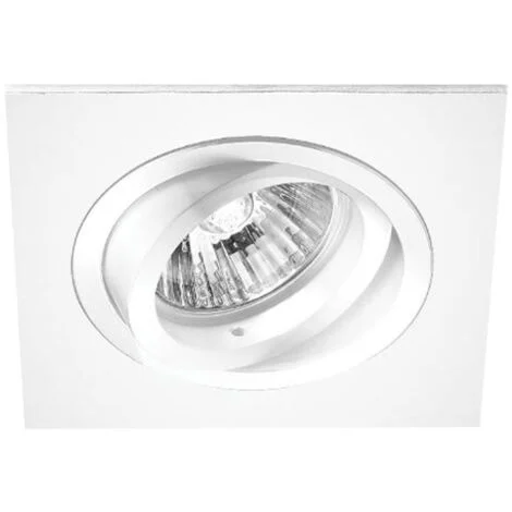 Faretto Nobile incasso orientabile quadrato bianco foro 80mm 9088/BI