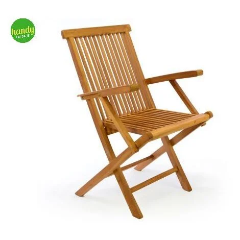 Sedia Ambra Garden con braccioli teak pieghevole