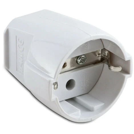 Presa Volante Schuko Master 2P+T 16A 250V Bianco 05331