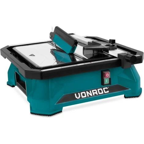 VONROC Tagliapiastrelle 650W-180mm. Raffreddato ad acqua. Dimensione superficie di lavoro 430 x 430mm in acciaio inox