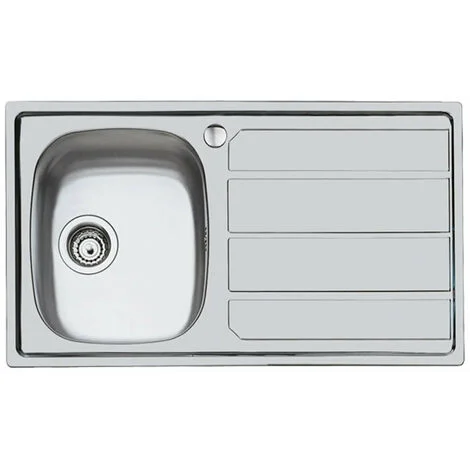 Foster - Lavello Cucina In Acciaio Inox Ad Incasso S1000 86 Cm 1 Vasca A Sinistra