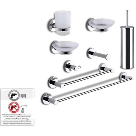 Gedy - Set Accessori Bagno Felce In Ottone