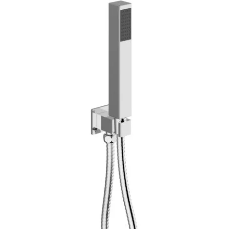 TEOREMA RUBINETTERIA Serie Shower Program Gomito Doccia Con Presa Acqua E Doccetta Cromo Quadro Basic