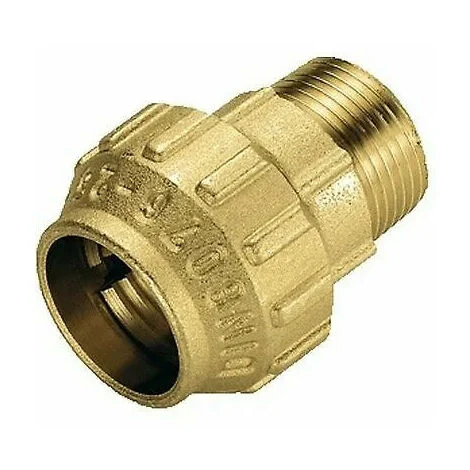 Tiemme - Raccordo Diritto/Niples Maschio 1" Ø32 Polietilene Ottone