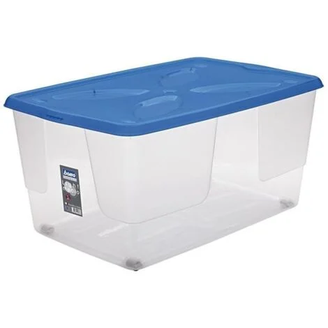contenitore in plastica con coperchio bama "light medio" 45 litri