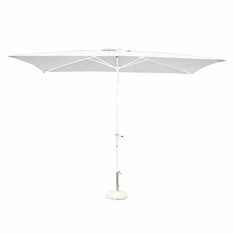 Ombrellone da Giardino 2x3 m Palo Ø48 mm Poly Eco in Acciaio Bianco