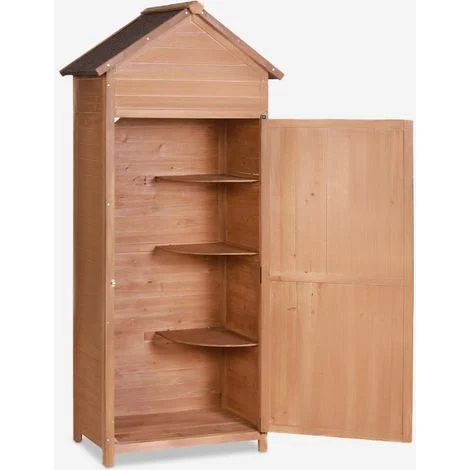 Casetta da giardino armadio porta attrezzi in legno 3 ripiani Scoter