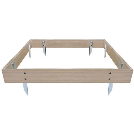 Bordatura componibile decorativa per giardino o orto 100 x 12.50 Cm Made in italy in WPC e acciaio inox