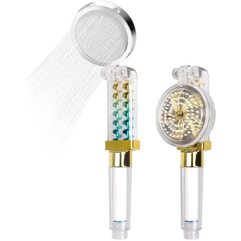 Soffione Doccia Turbo Elica Alta Pressione Doccetta Girevole 180 Turbocompressa