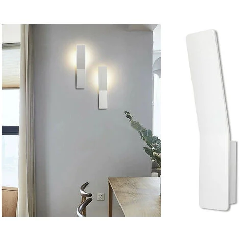 Applique Led Lampada Parete Interno 12W Rettangolare Bianco Luce Calda FD-14