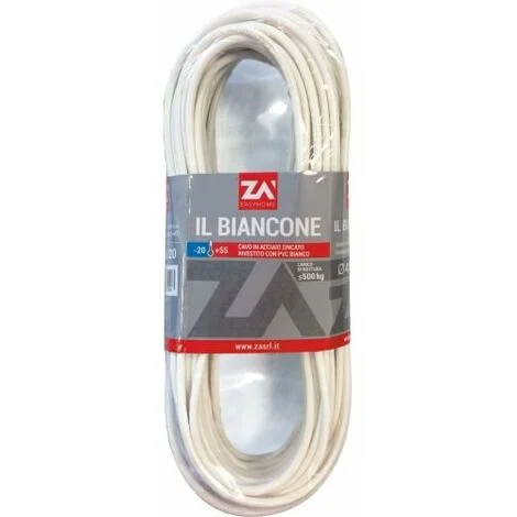 FILO STENDIBIANCHERIA BIANCONE ACC ZIN CONF 20 M