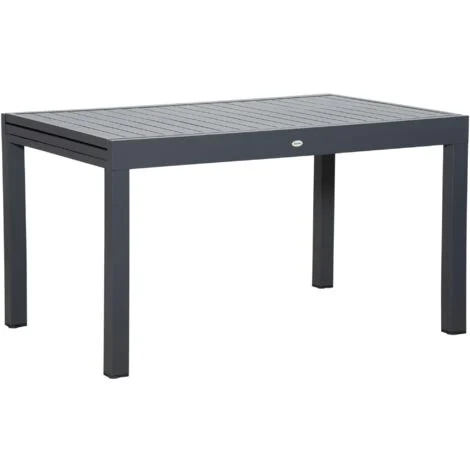 Tavolo Allungabile da Giardino 135-270x90x75 cm in Alluminio Grigio