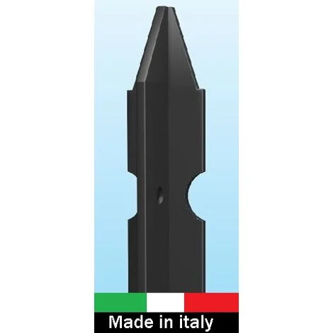Paletto Recinzioni a "T" in Ferro Plastificato Antracite-Sezione mm30X30X3,5-Altezza 150 cm