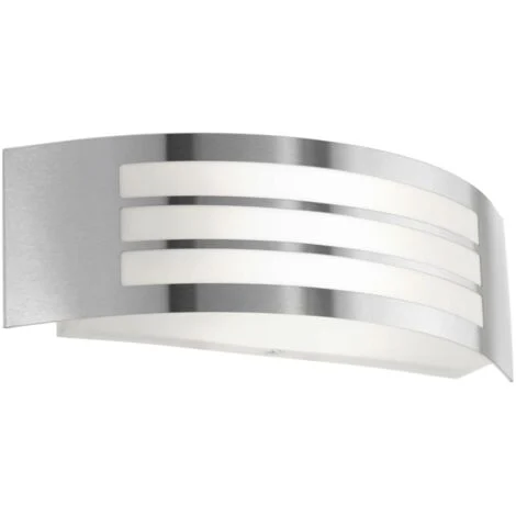 applique led da esterno eglo "leiros" grigio 25w