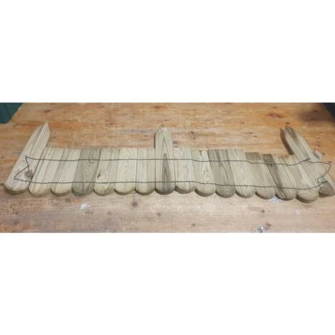 VERDELOOK - VAMPIRO BORDATURA IN LEGNO A ROTOLO PER PIANTE E FIORI 110X5X35 CM 622/27