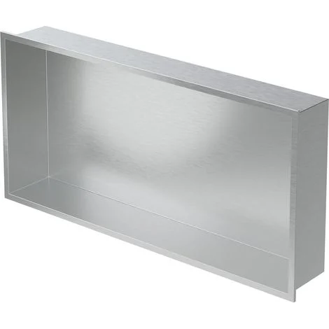 LuxeBath Nicchia a Parete in Acciaio Inossidabile 60x30x10 cm Argento Nicchia per Doccia con Telaio Ripiano Incorporato Nicchia Piastrellabile per Bagno Ripiano per Doccia Supporto di Stoccaggio