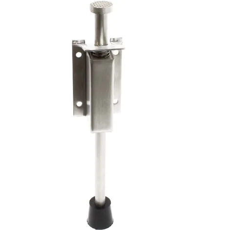Wiltec Fermaporta a pedale, altezza regolabile 33-59 mm, in acciaio inox con base in gomma, Blocca porta