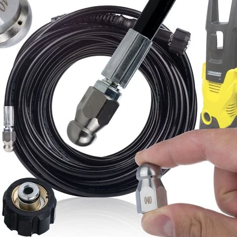 Tubo Alta Pressione 35m con Filettatura M22 – Compatibile con Idropulitrice Kärcher K2-K7Max 200 Bar, 60°CPulizia Canalizzazioni