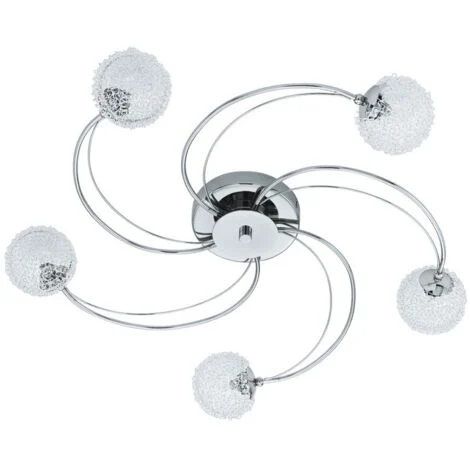 Eglo 90598 Lampada da soffitto, Metallo, Trasparente