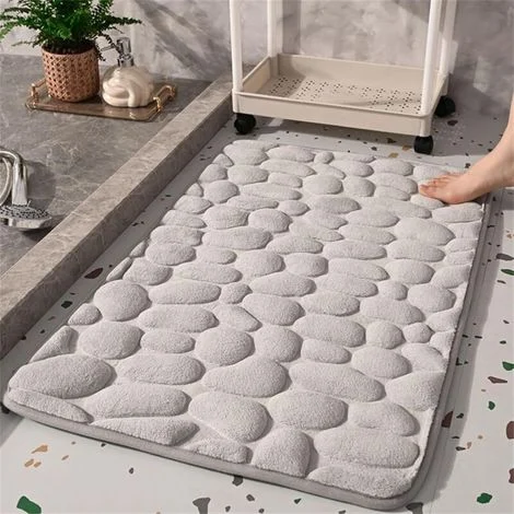Tappetino da bagno assorbente in ciottoli: tappetino da bagno assorbente e antiscivolo progettato per la tua sicurezza e il tuo comfort, 40 x 60 cm