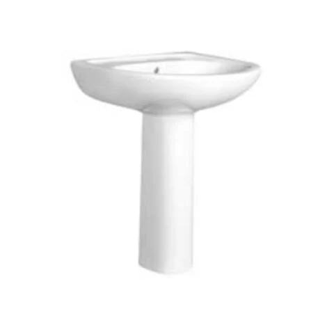 Lavabo Diana 65x55 semicircolare monoforo in ceramica bianco