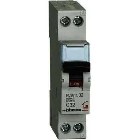 Interruttore Magnetotermico C32 1P+N - 1Modulo 4.5kA - BTicino FC881C32